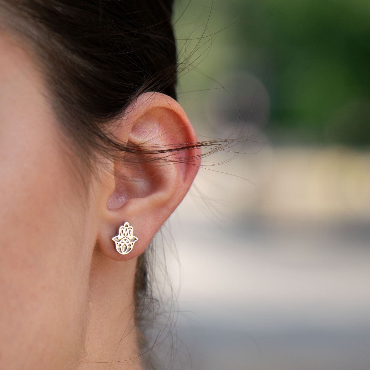 Silver Earrings - Hand of Fatima