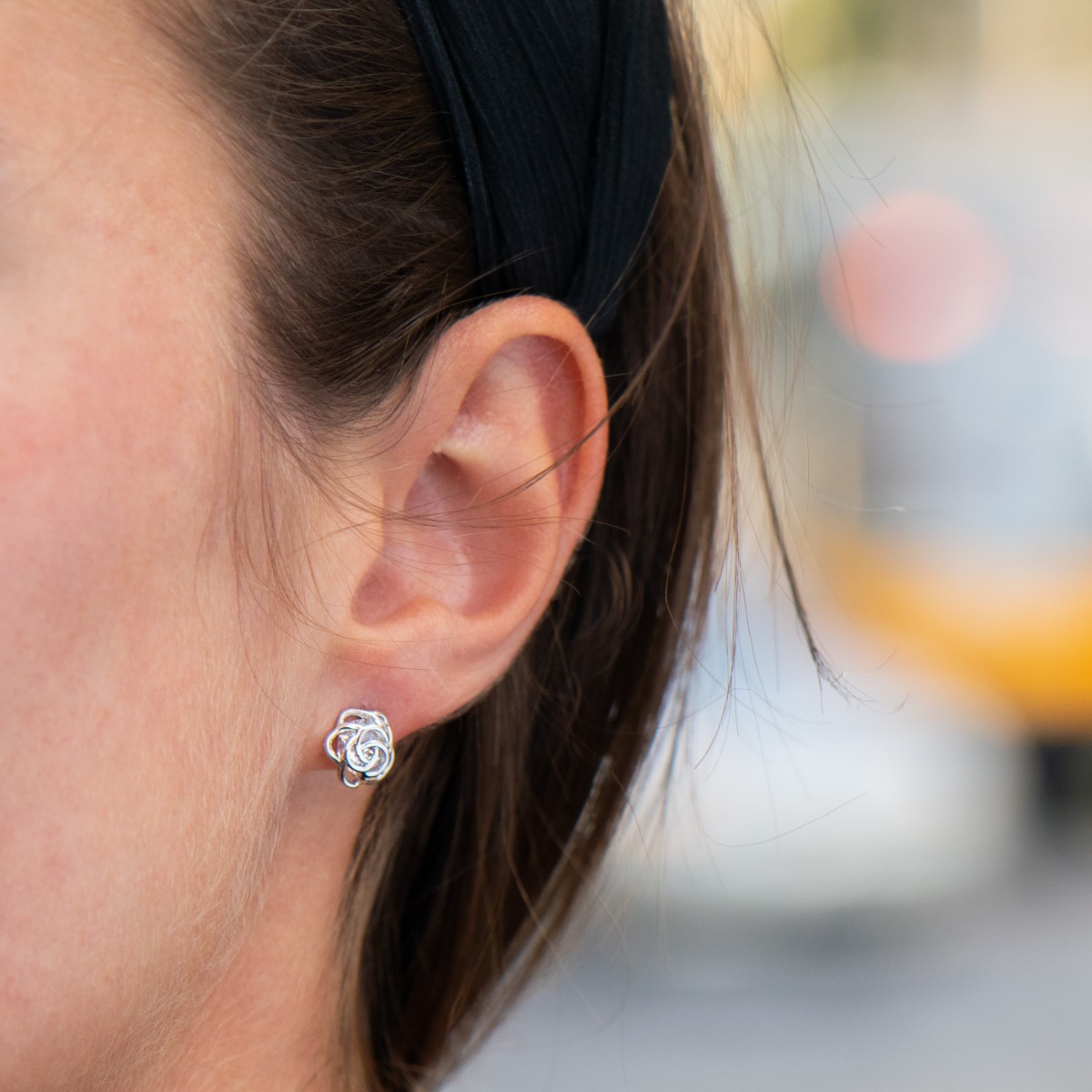 Silver earrings - Roses