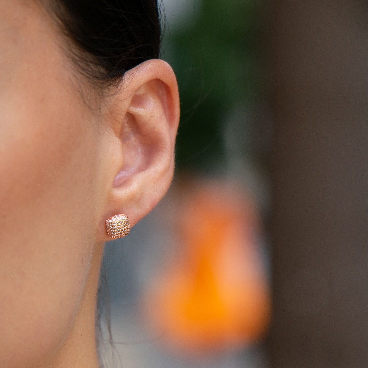 Fine and elegant women's earrings, "Pink Longing" - jewelry with glittering zircons and exquisite workmanship entirely of refined pink silver. The model is extremely suitable for formal occasions, as well as for everyday life in the office of every lady.