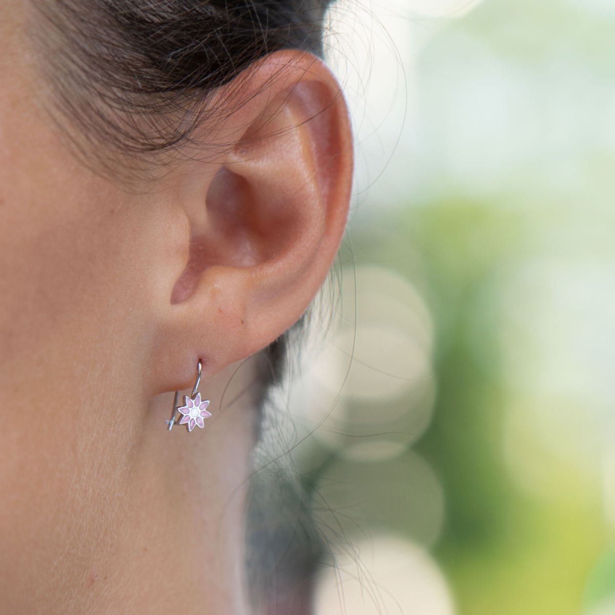 Silver earrings - Flowers