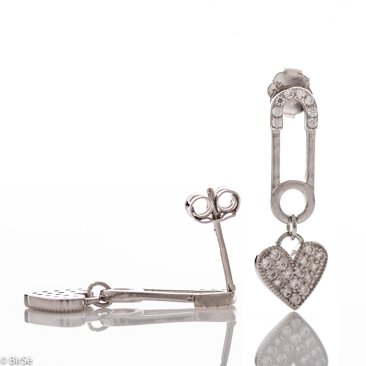 Silver Earrings - Hearts