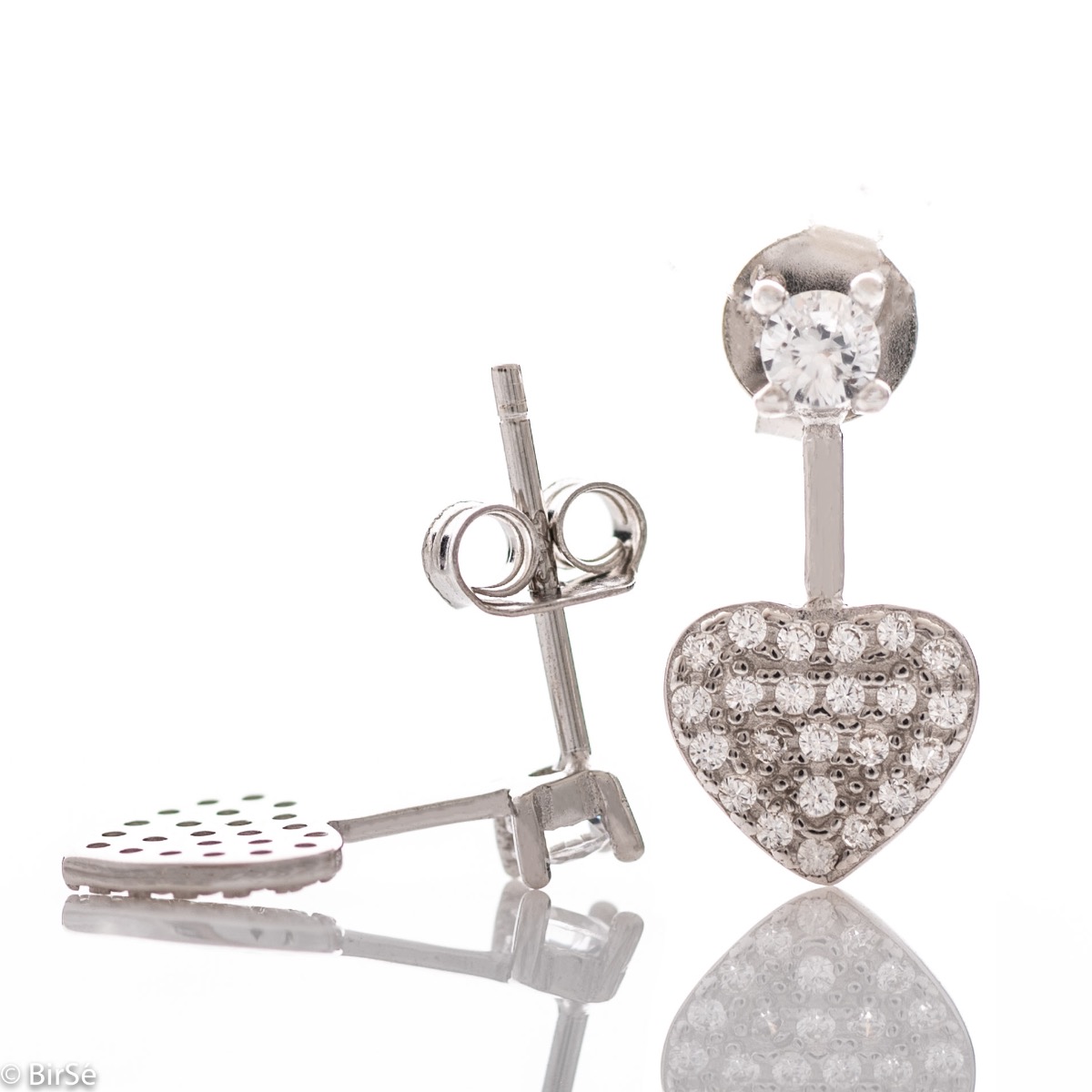 Silver earrings - Hearts