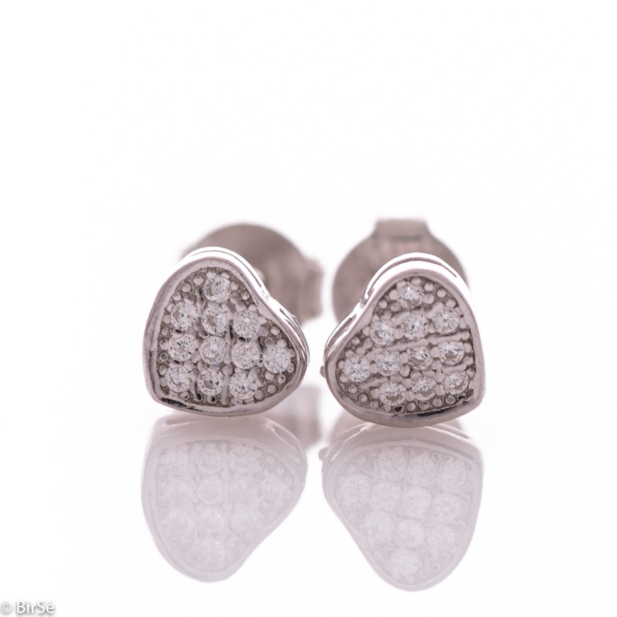 Small Silver Earring with Heart Shape