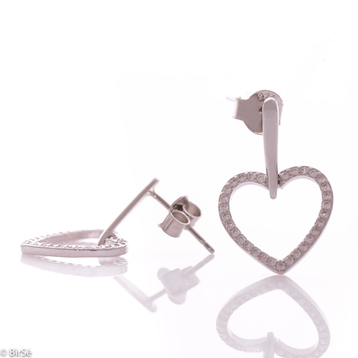 Silver Earrings - Hearts