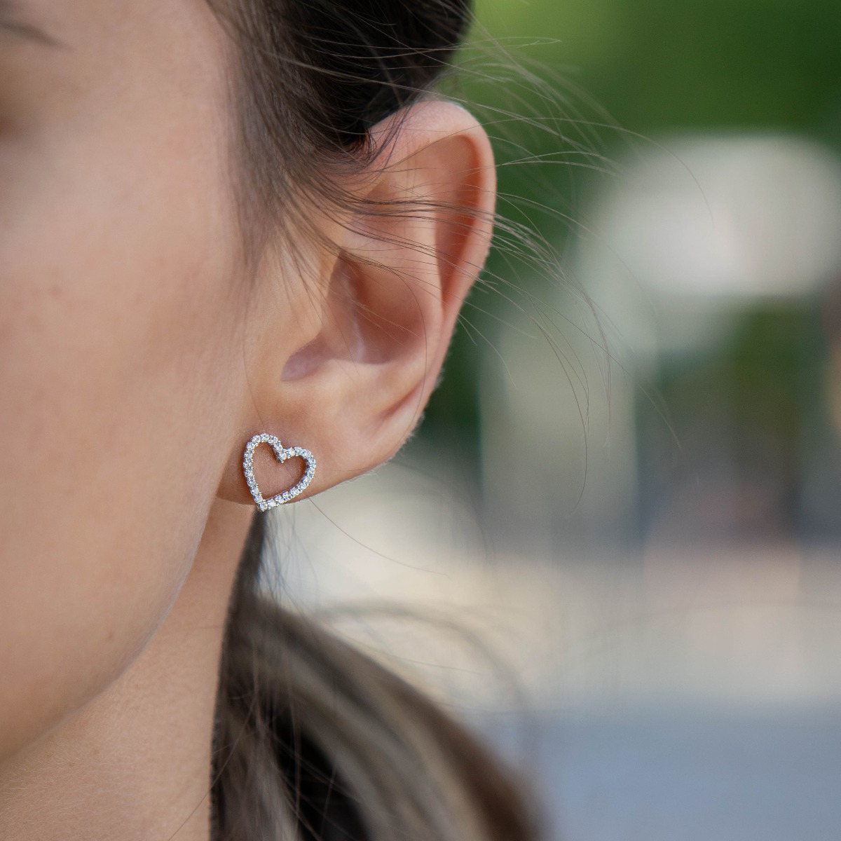 Silver Earrings - Hearts