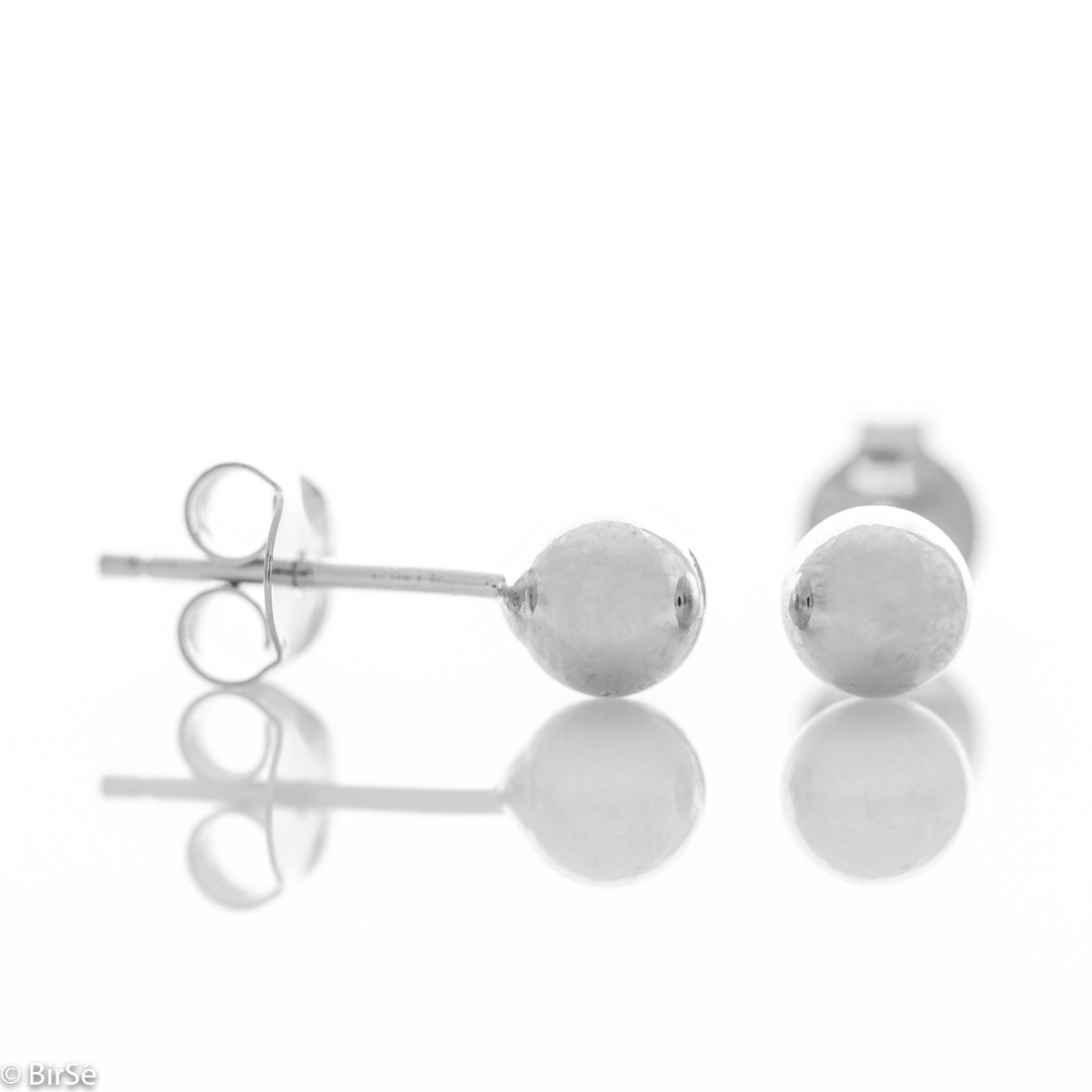 Silver Earrings - Medium Balls