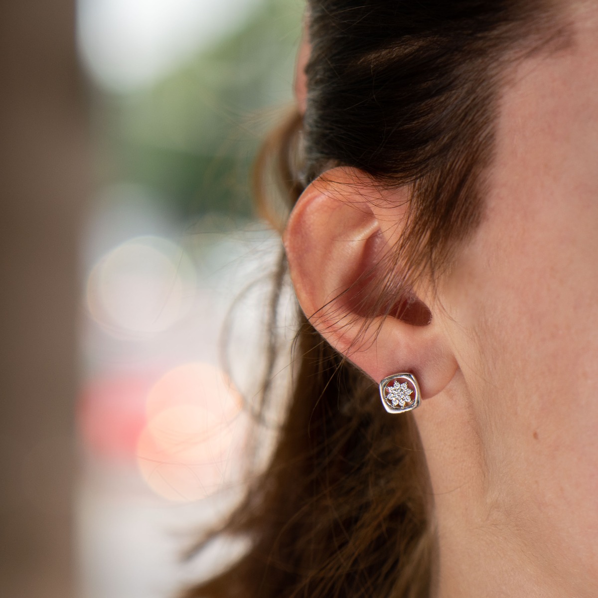 Silver earrings