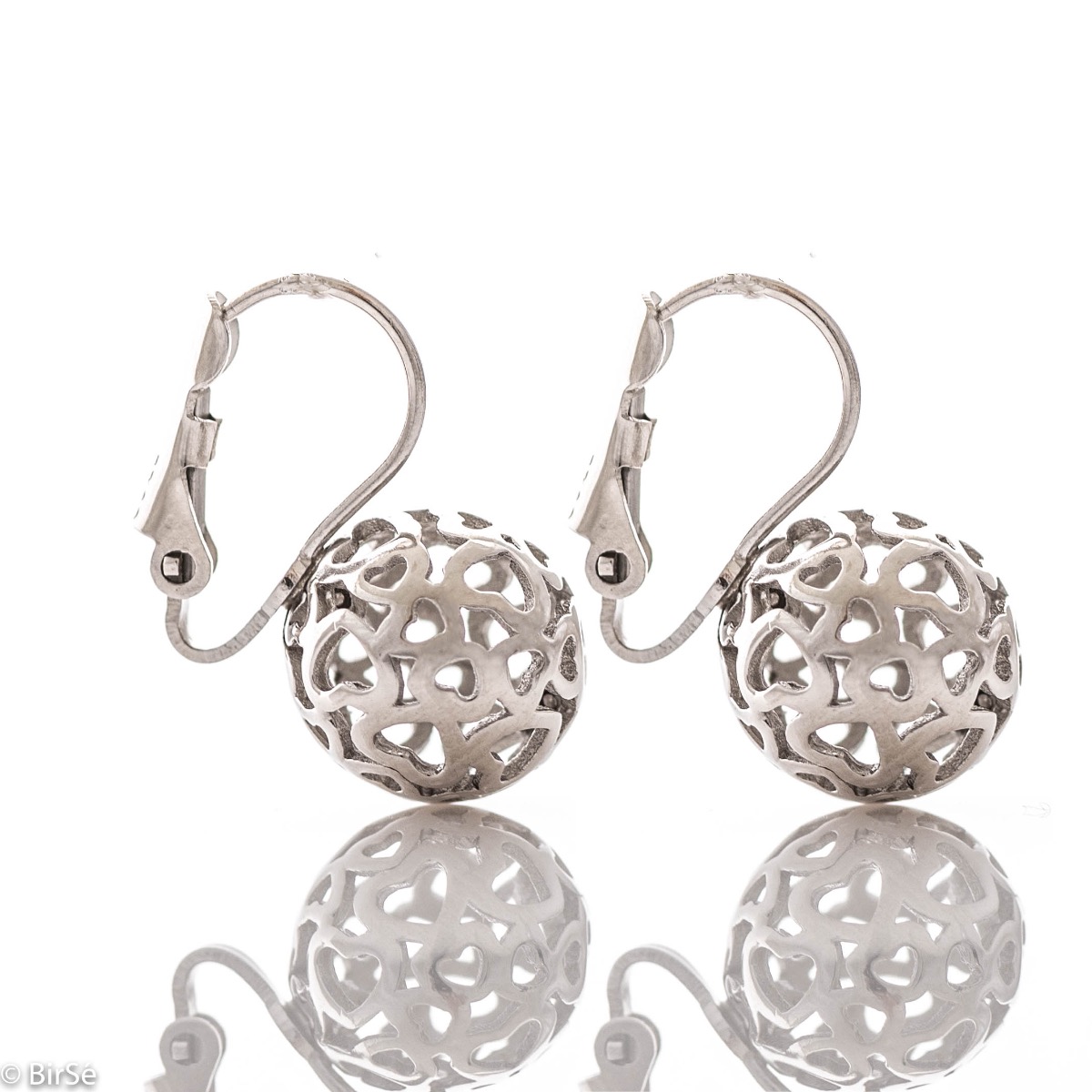 Silver earrings - Balls