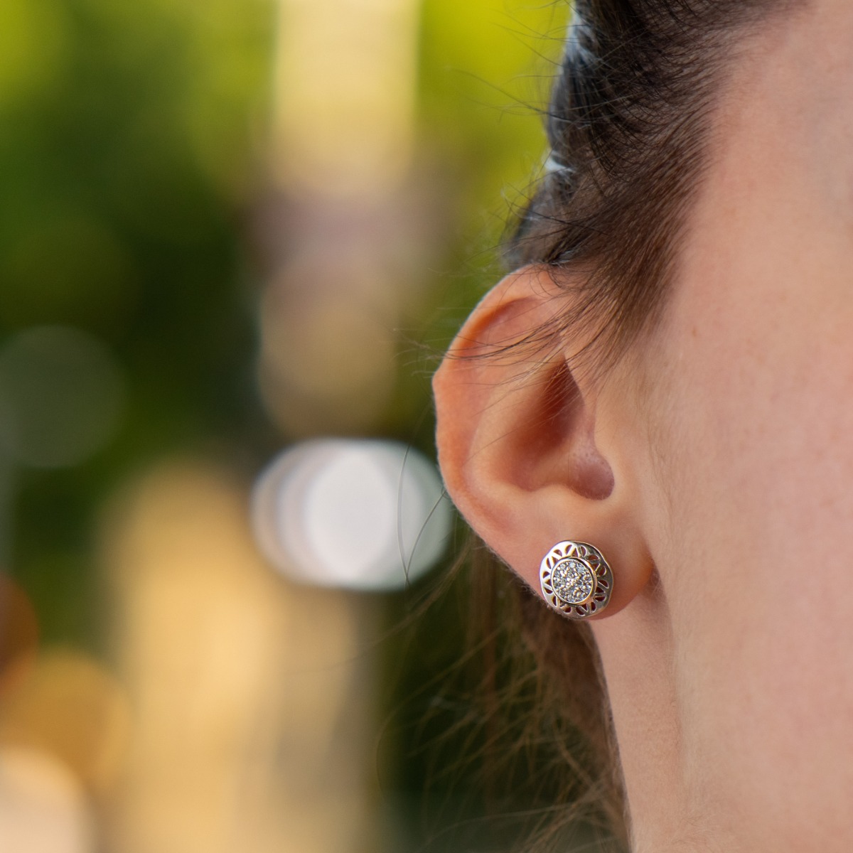 Silver earrings