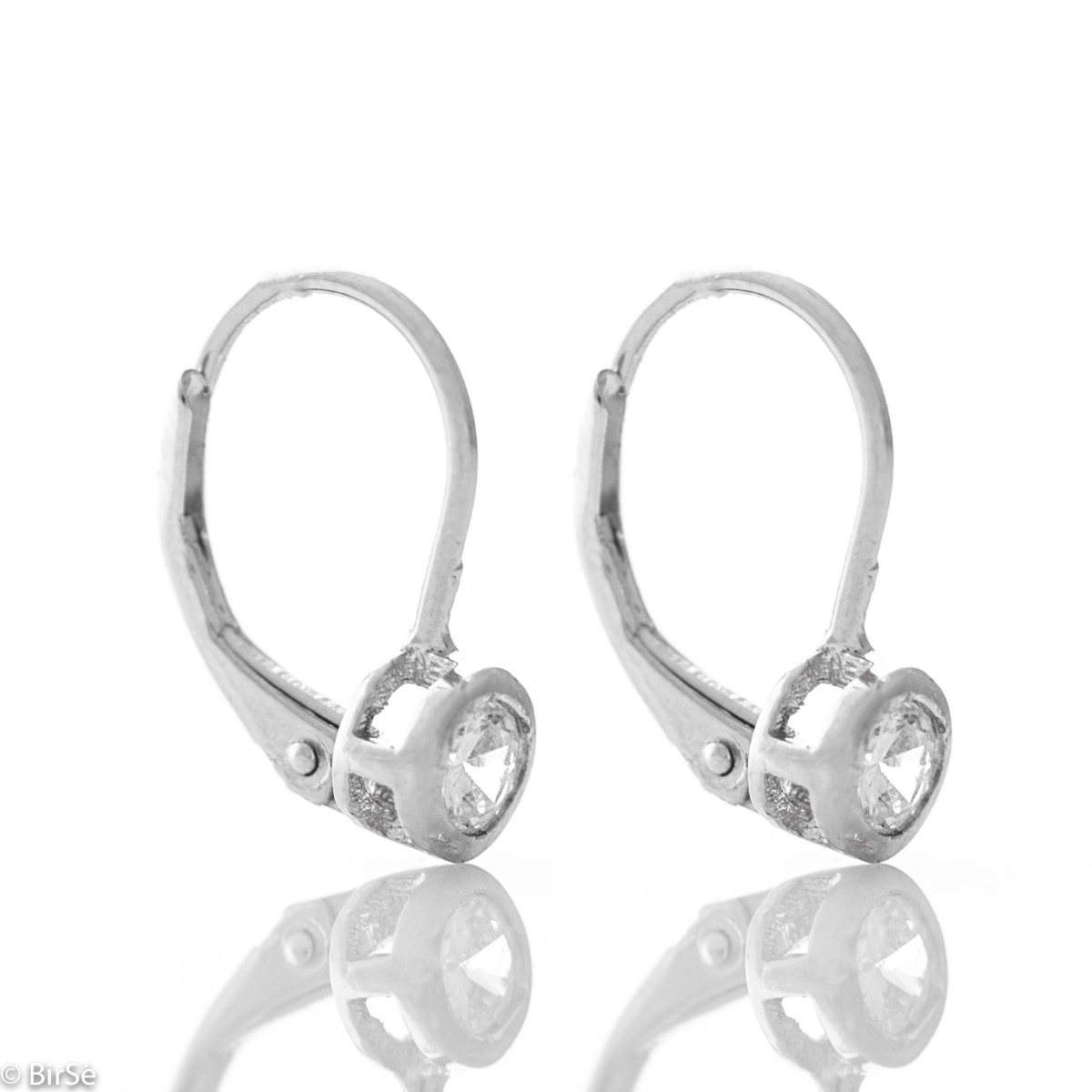 Silver earrings - Zircon