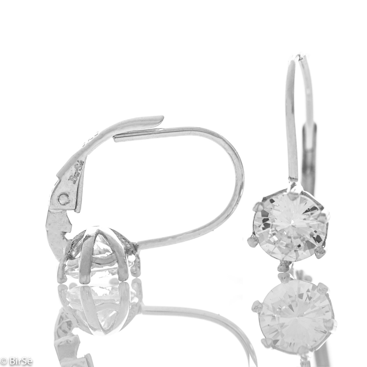 Silver earrings - Zircons