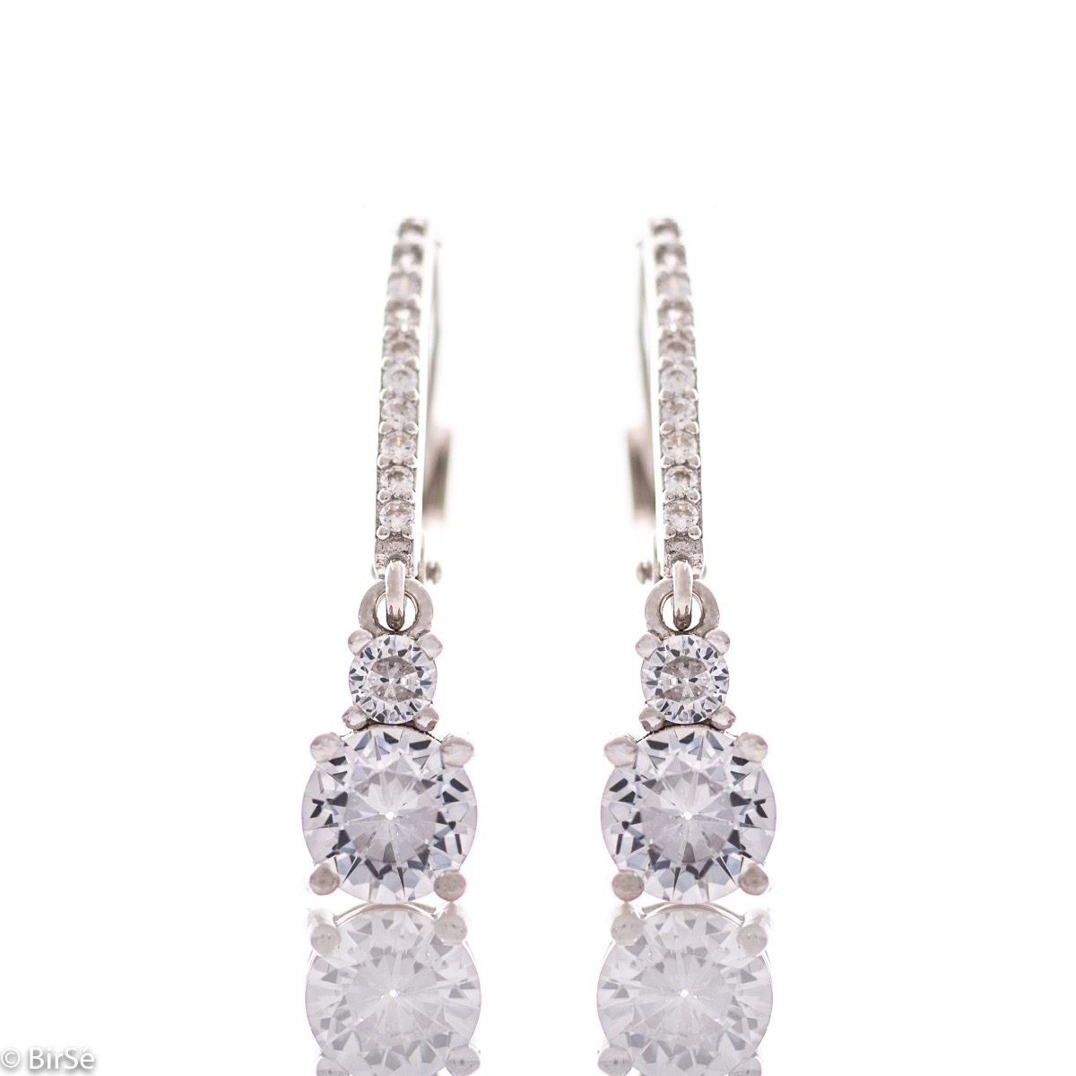 Long Silver Earrings with Stunning Design