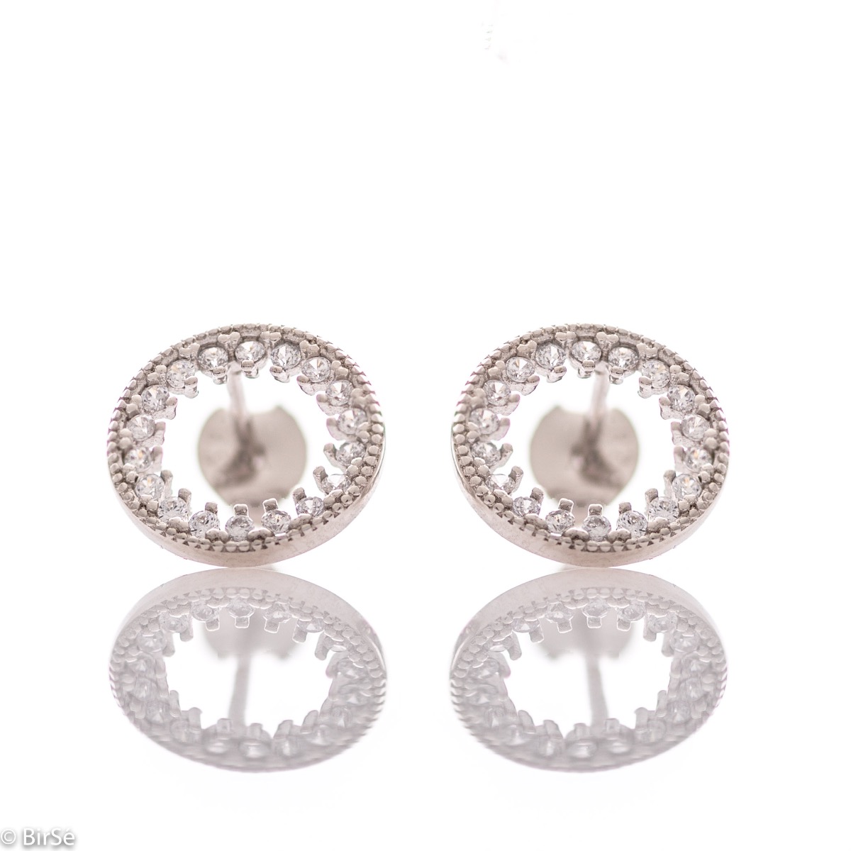 Silver Earirngs with Circle Shape