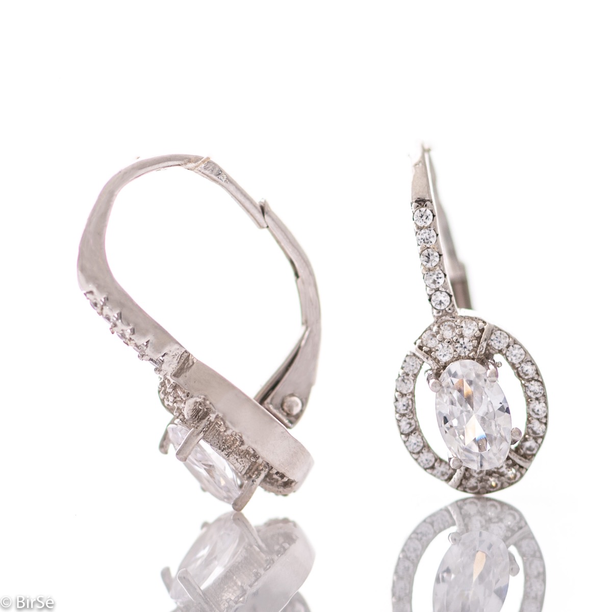 Silver earrings - Zircons