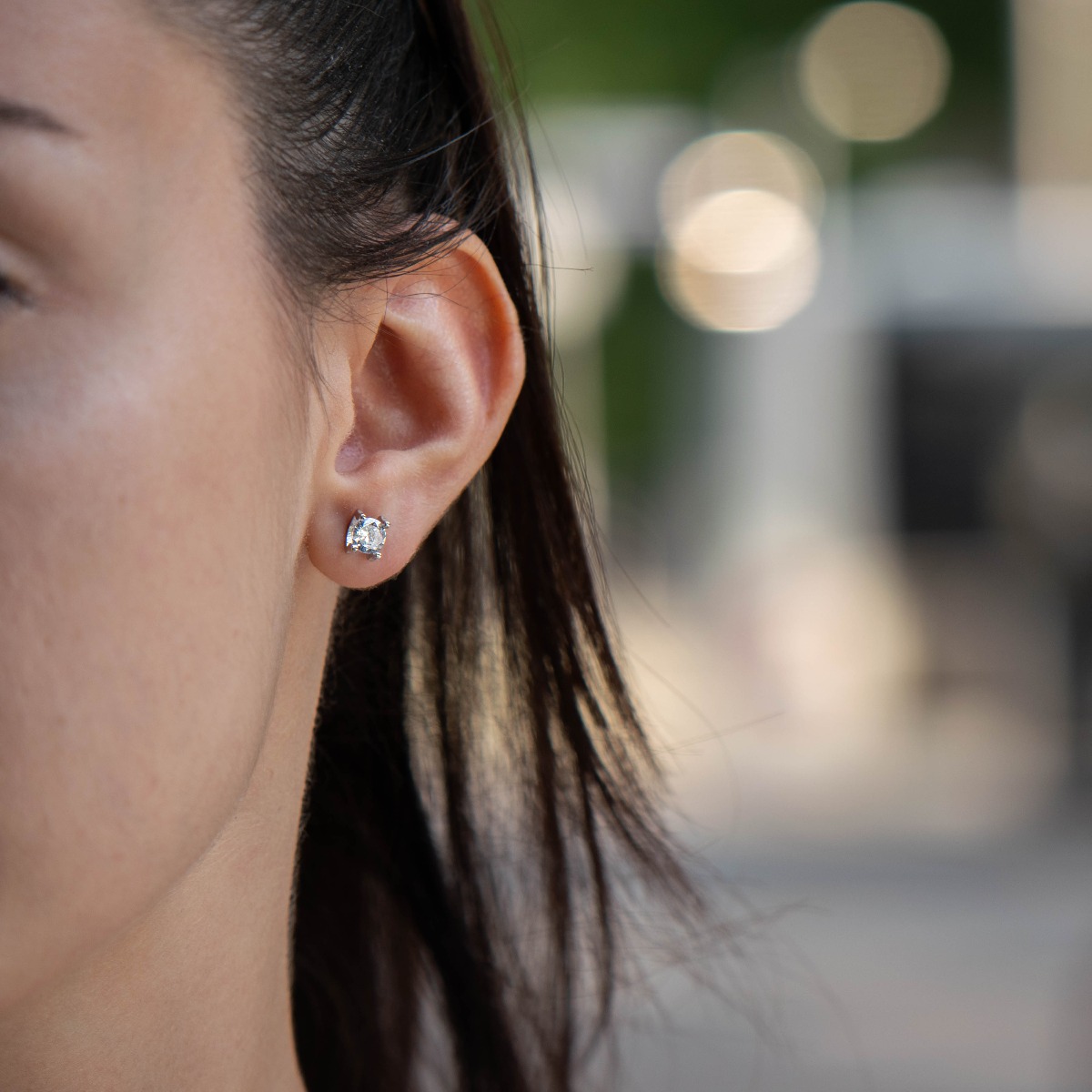 Silver earrings - Zirconi 