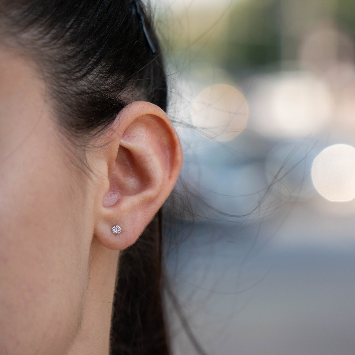 Silver earrings - Zircon 