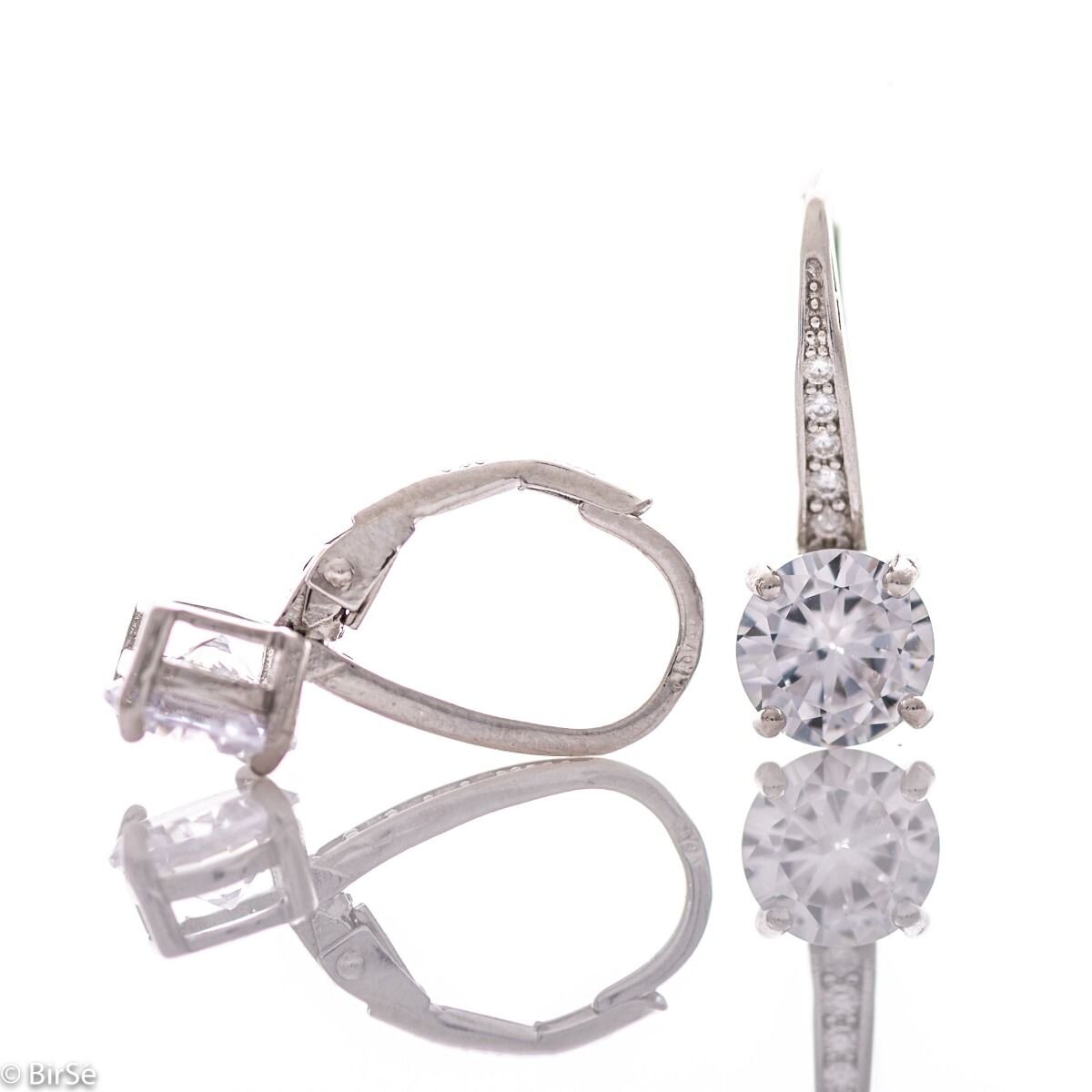 Silver earrings - Zirconi