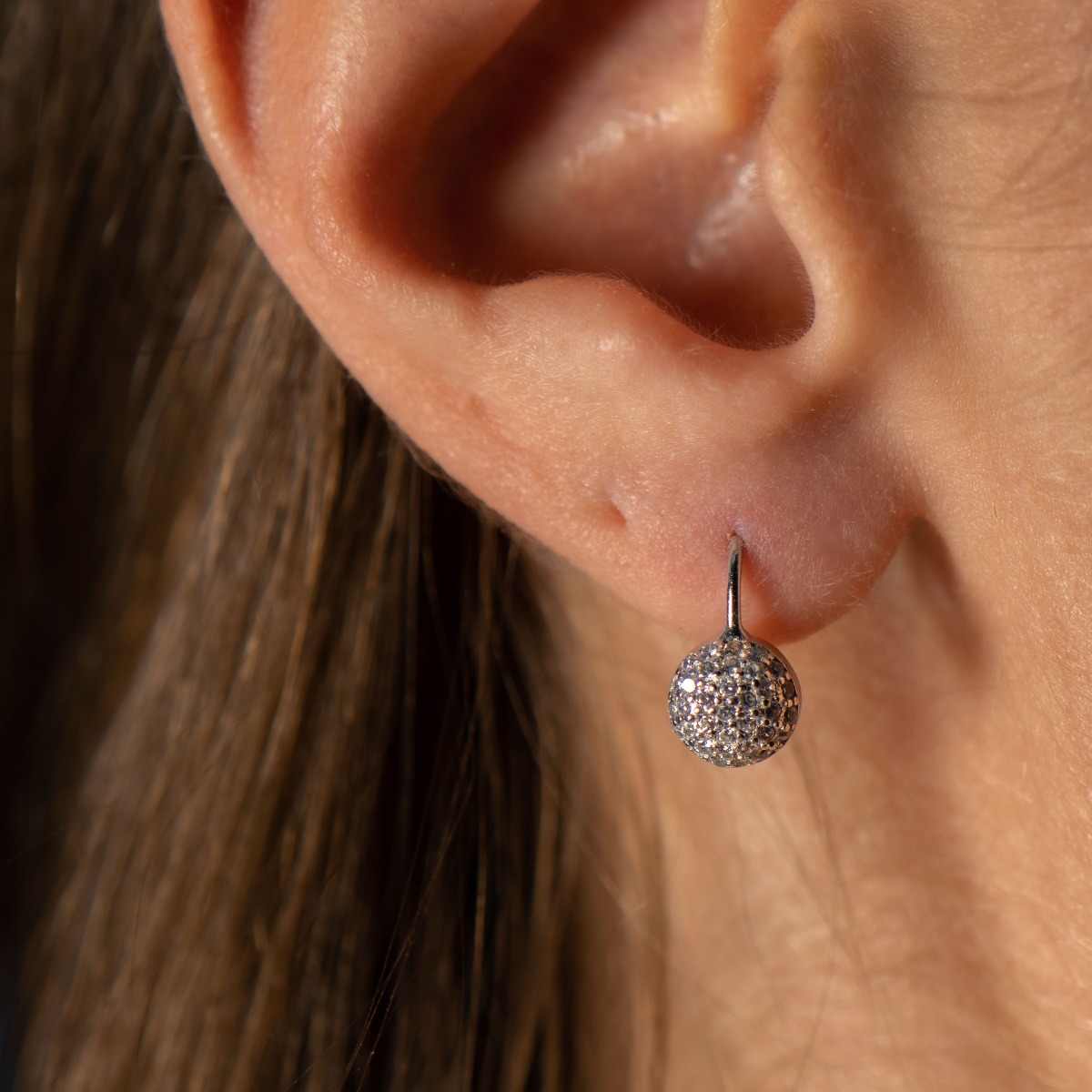 Silver earrings - Zircons