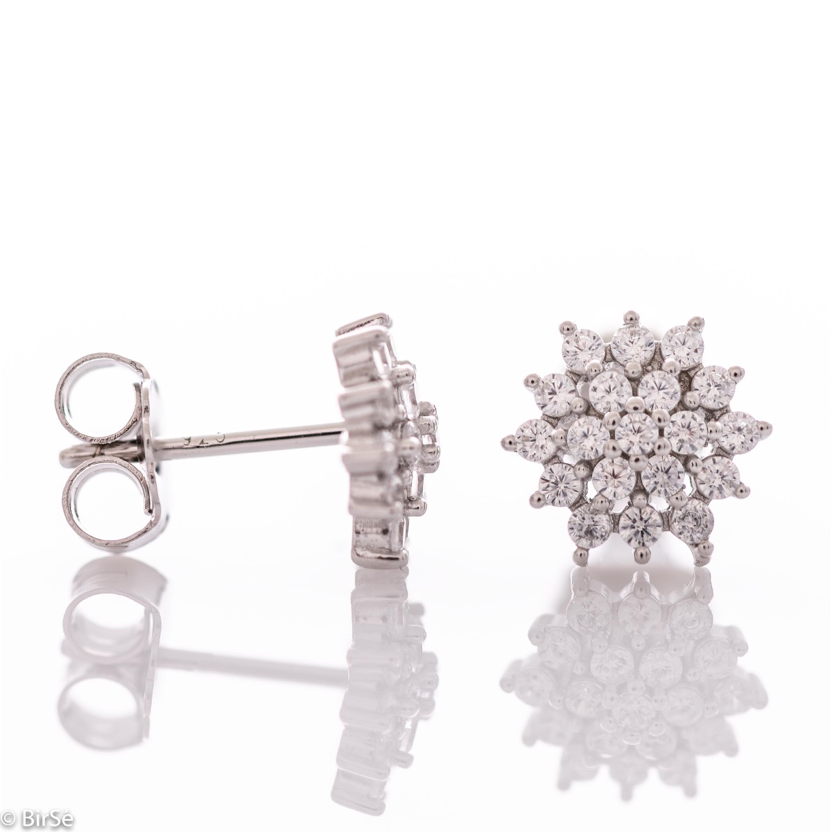 Silver earrings - Zirconi