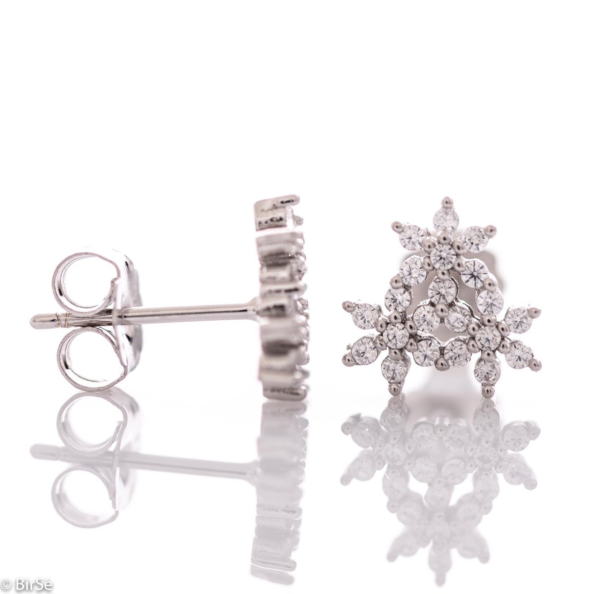 Silver earrings - Zirconi