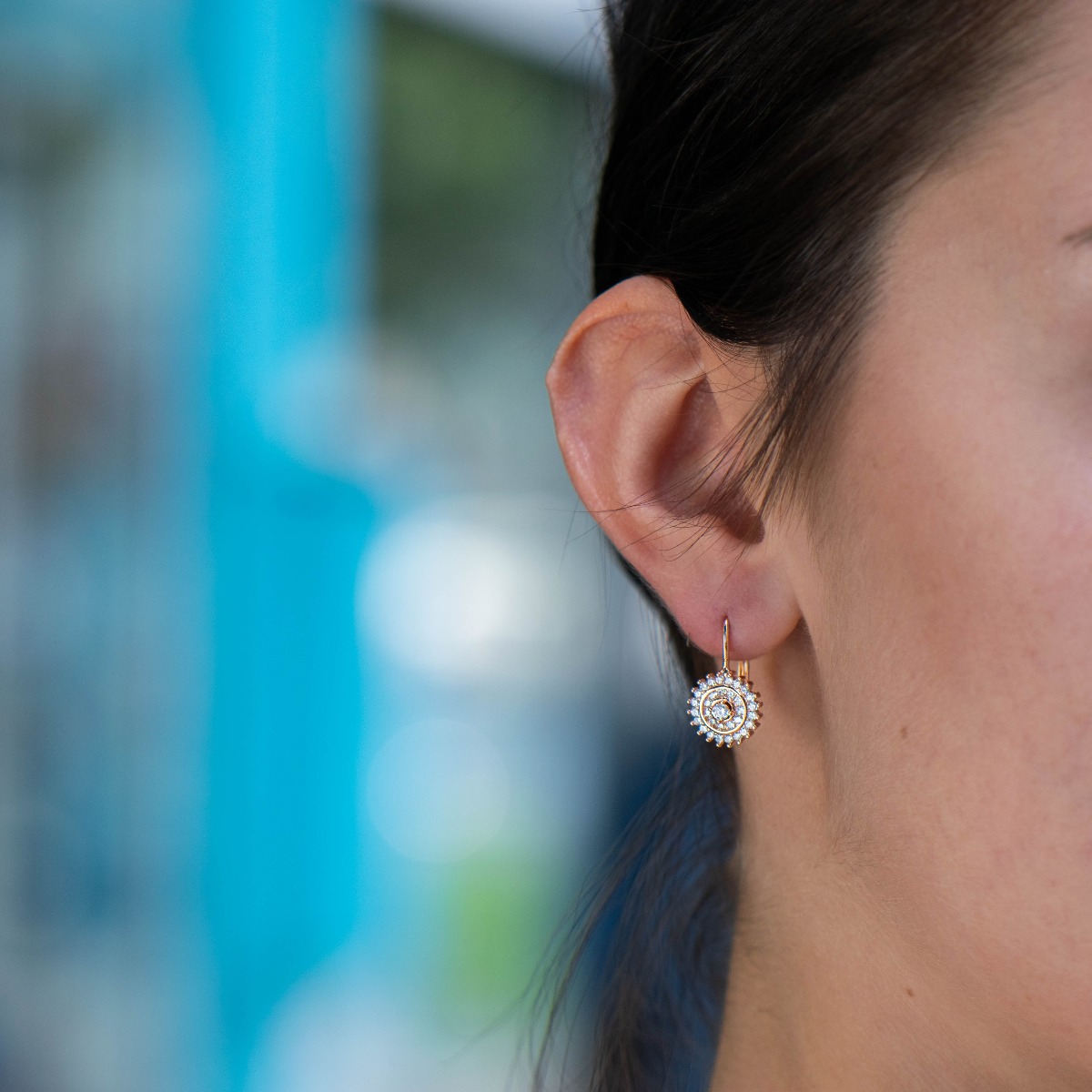 Silver earrings - Charm in Pink