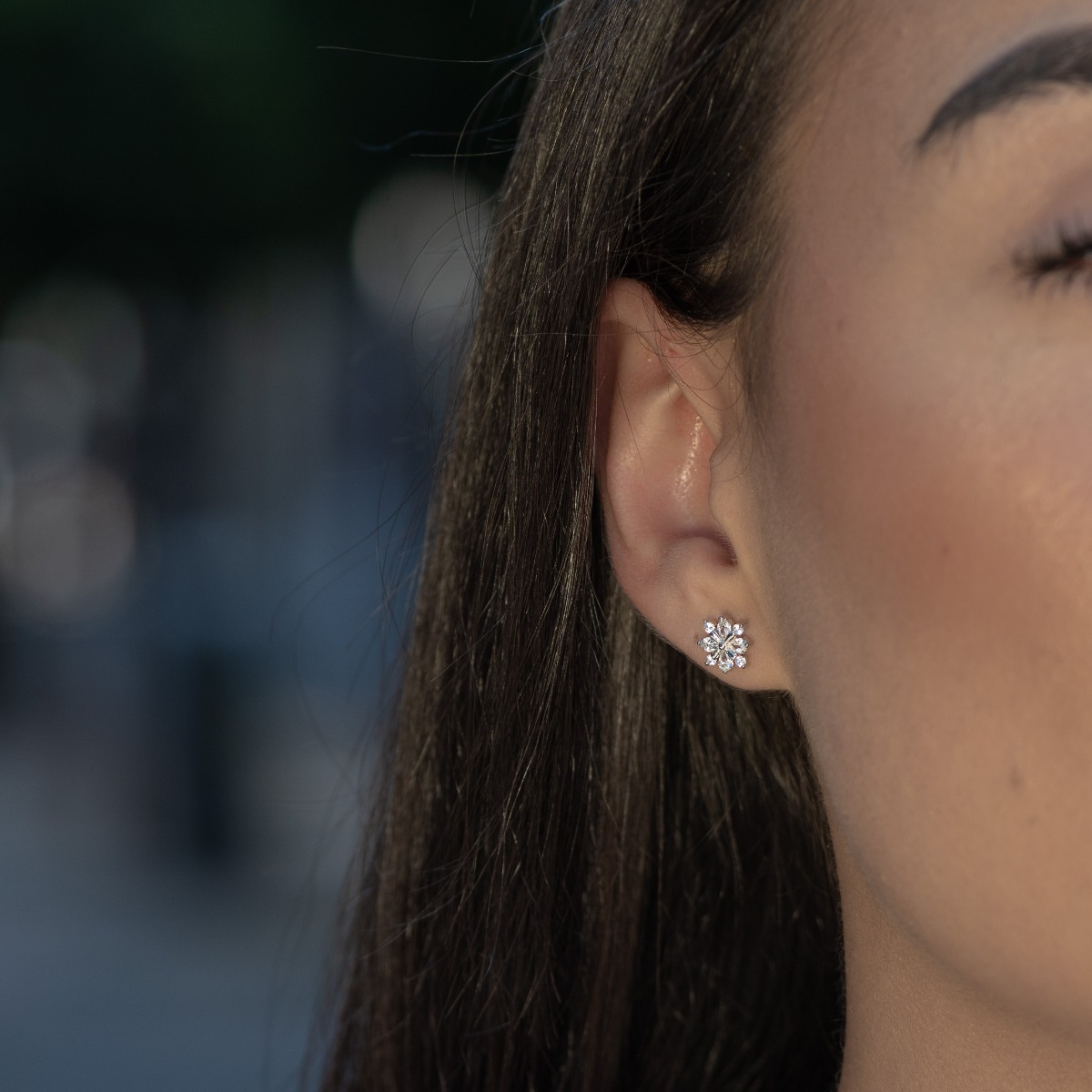 Silver earrings - Exquisite Flower