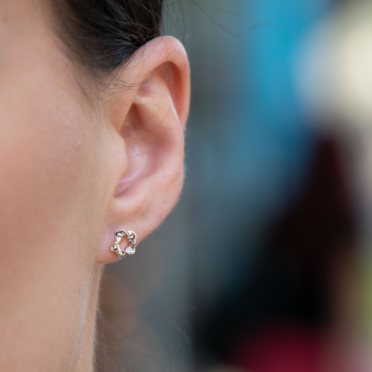 Silver earrings - Flowers