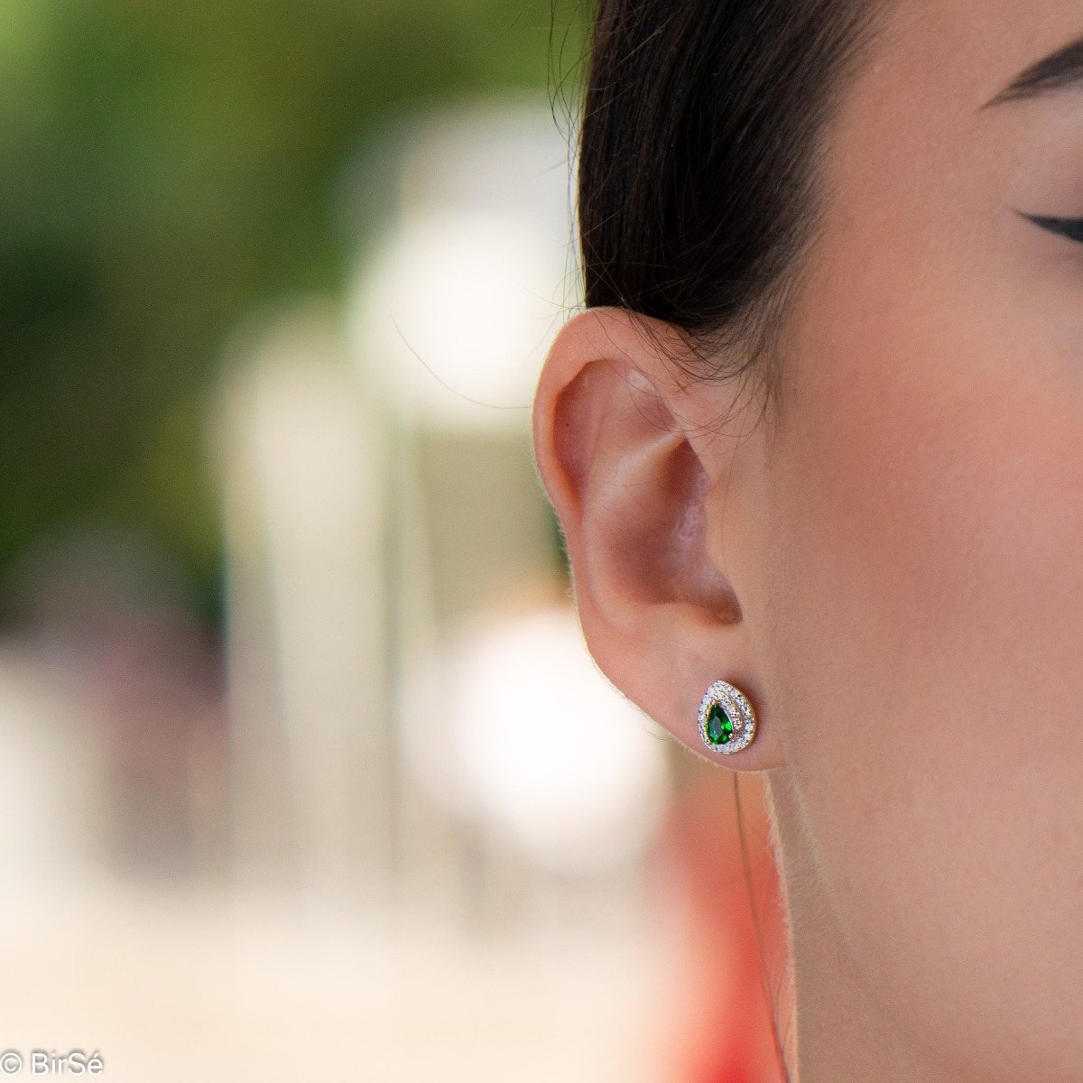 Silver earrings - Tourmaline