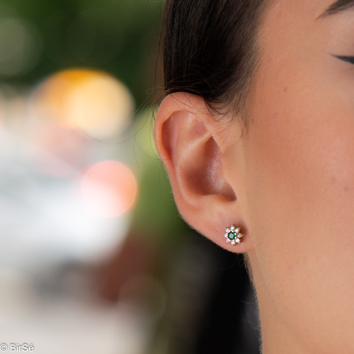 Silver earrings - Color Tourmaline