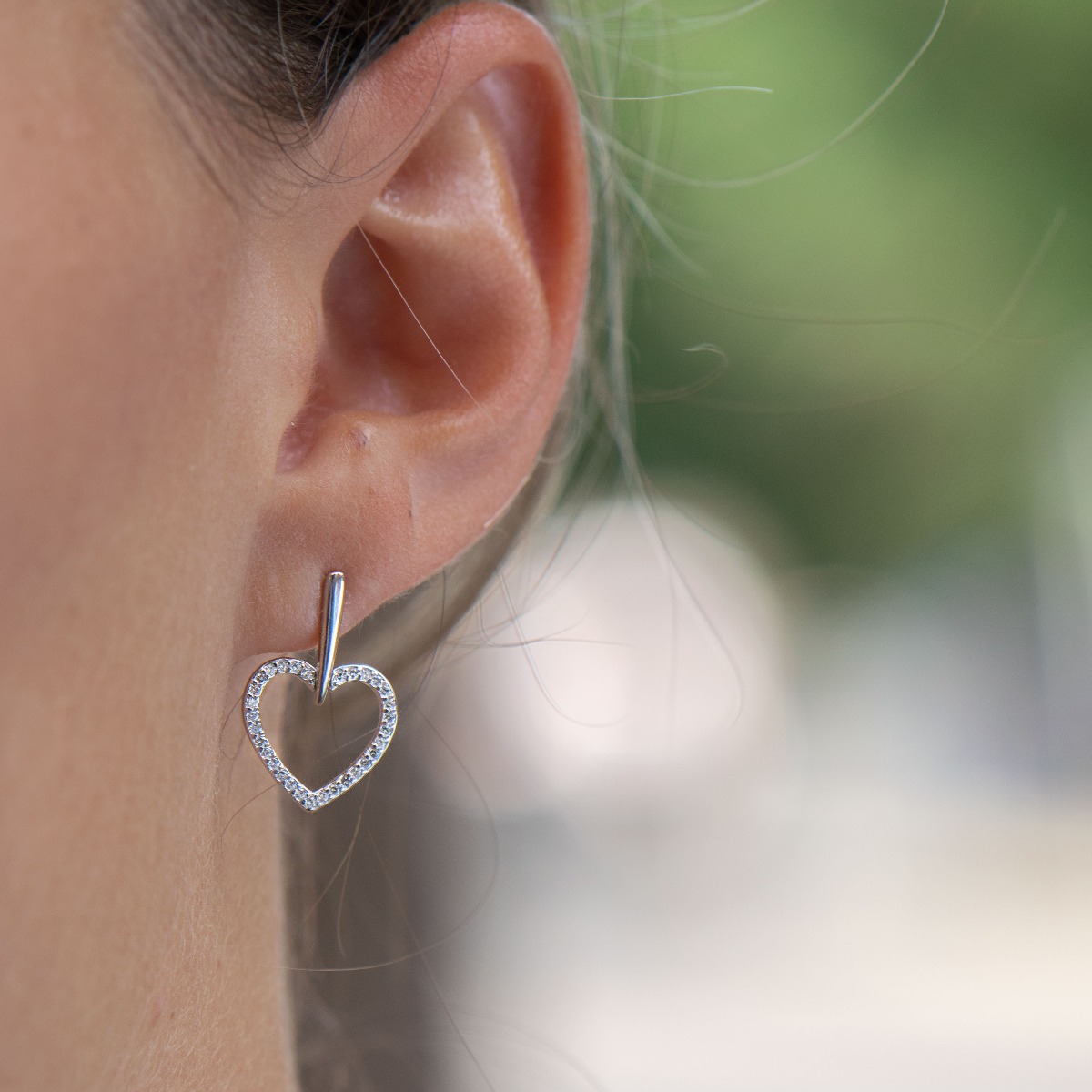 Silver Earrings - Hearts