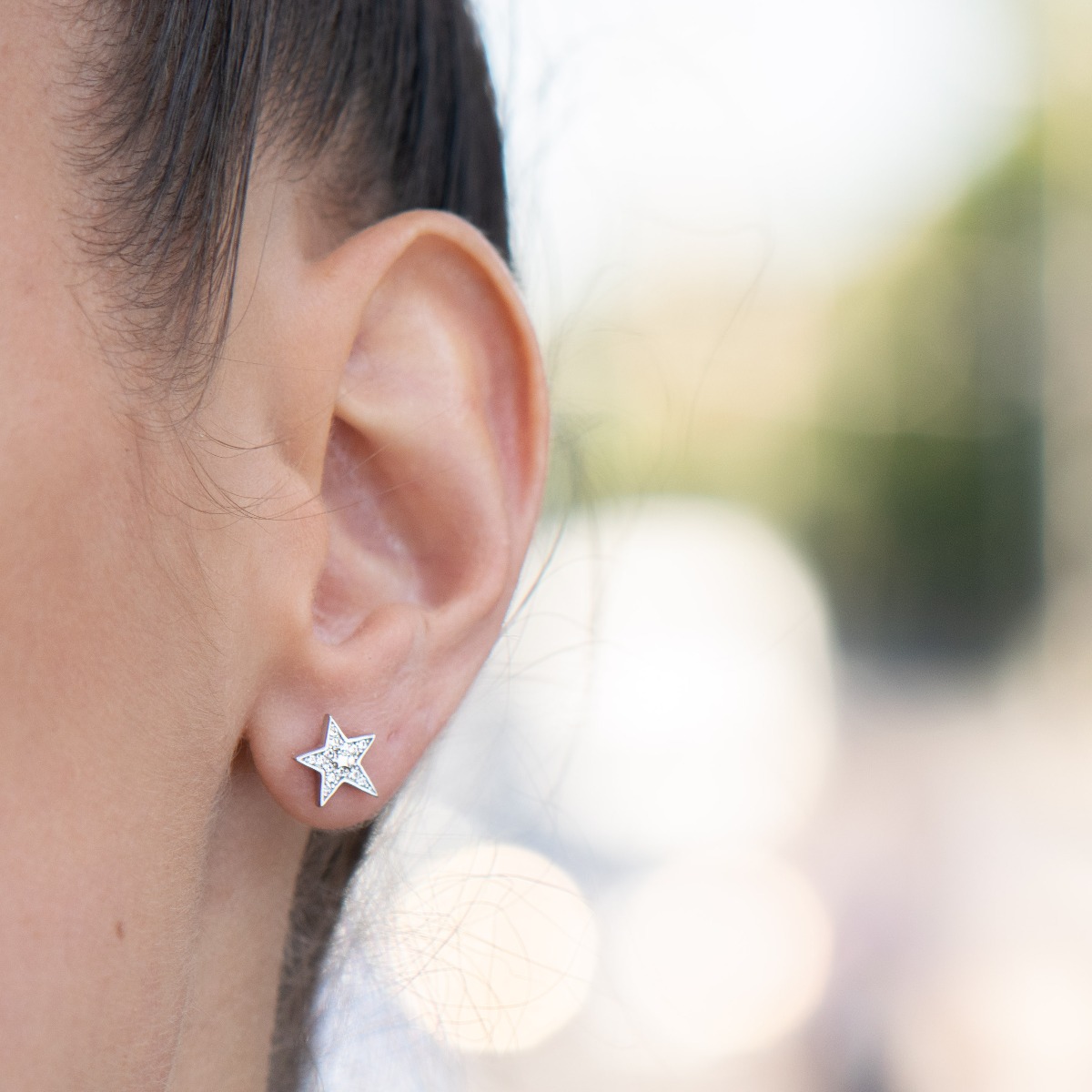 Silver Earrings - Stars