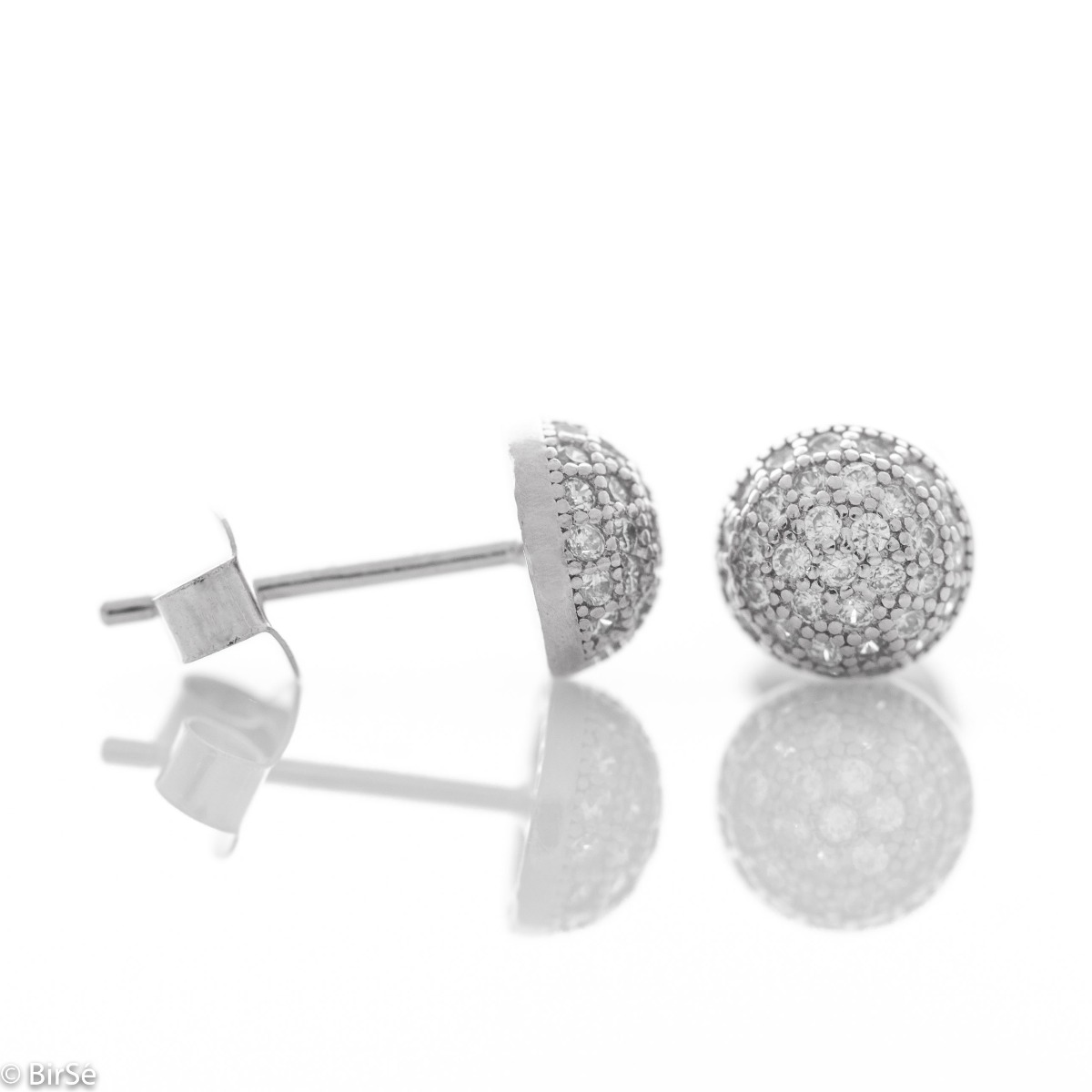 Silver earrings - Zirconi