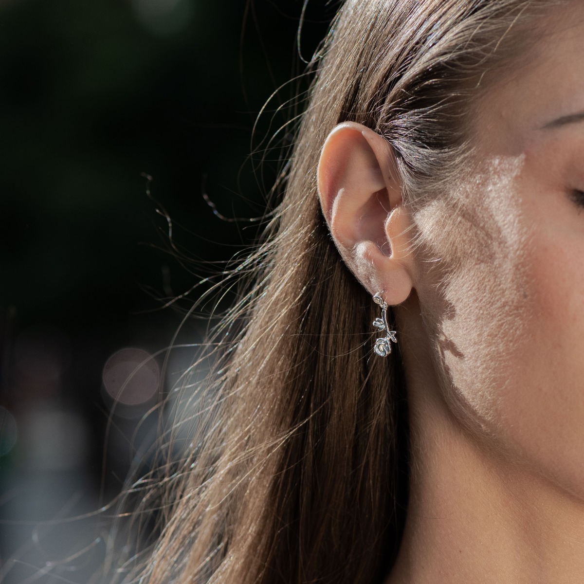 Silver earrings - Roses