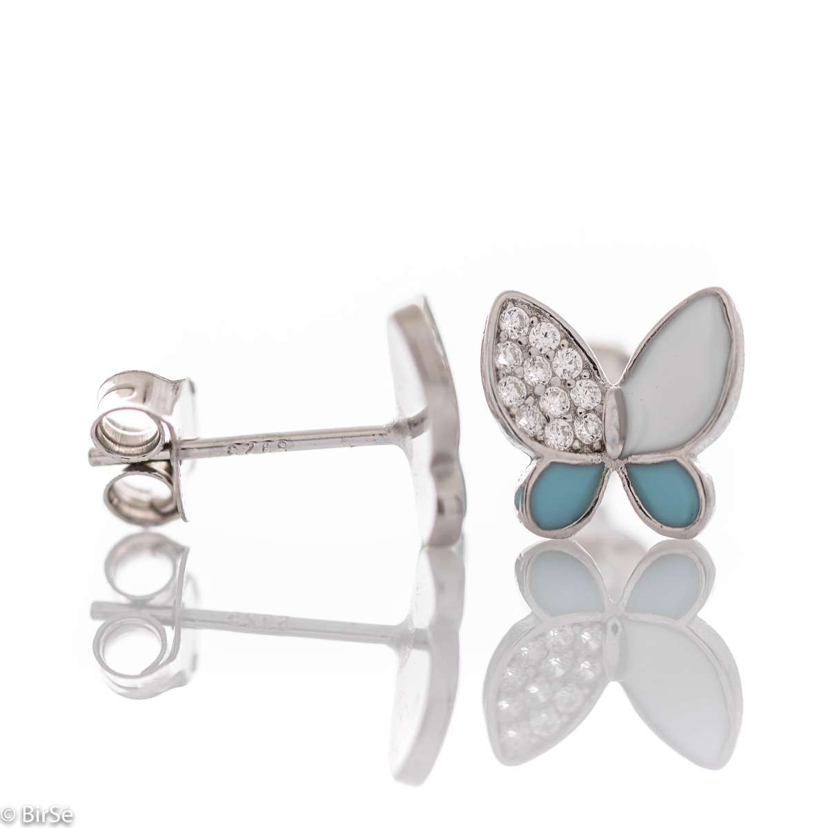 Silver earrings - Butterflies