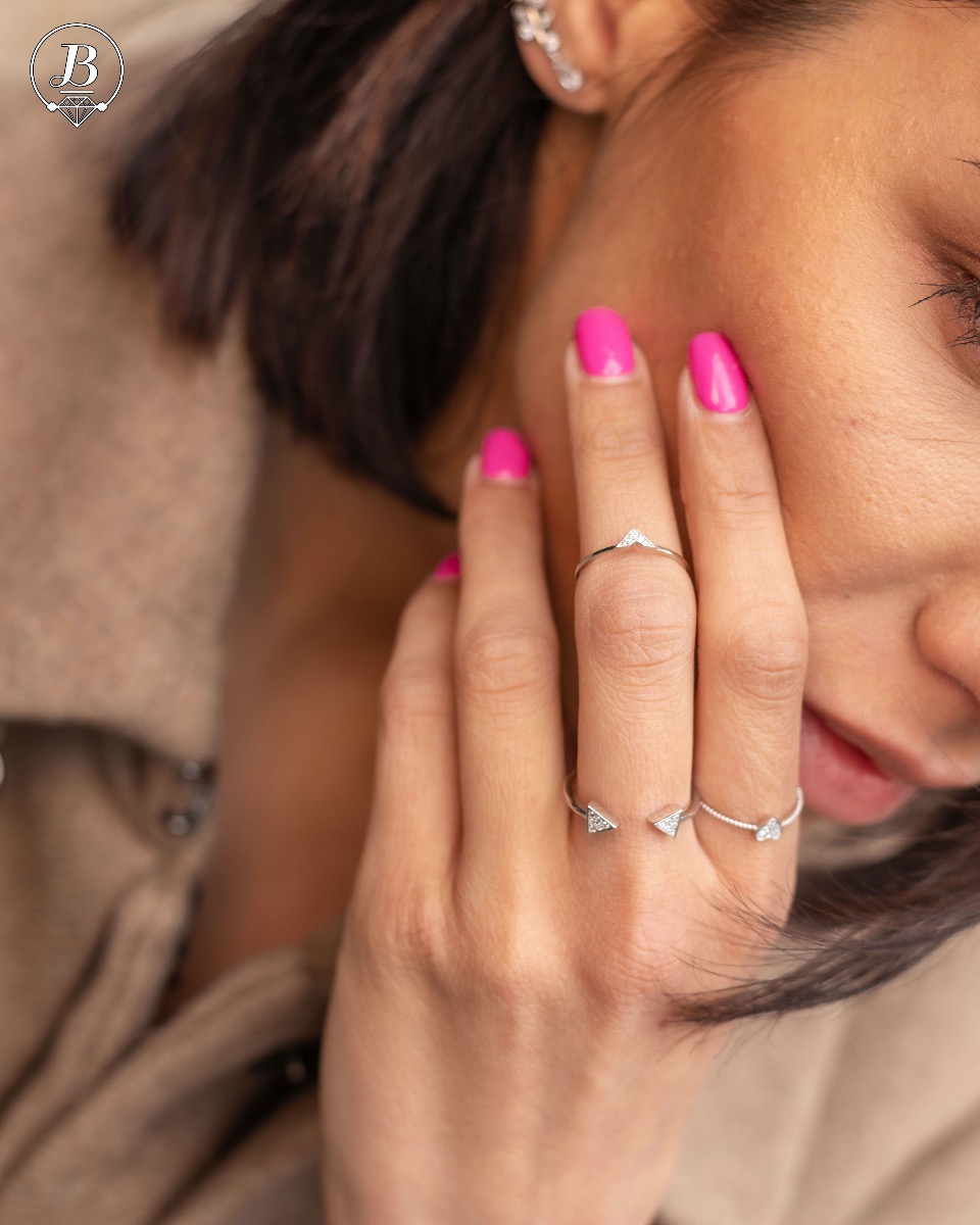 Silver Solitaire Heart Ring