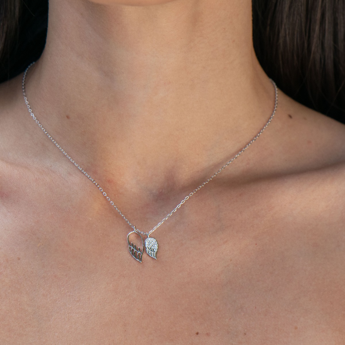 Silver necklace - Angel wings