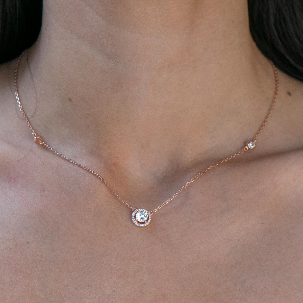 Silver necklace - Zirconi