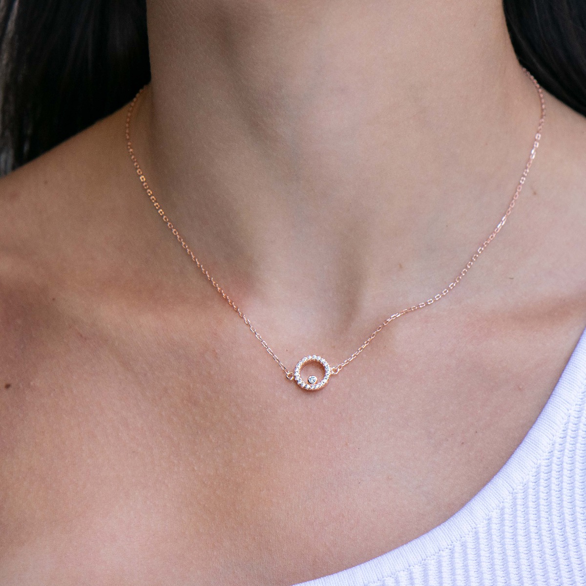 Silver necklace - Circle