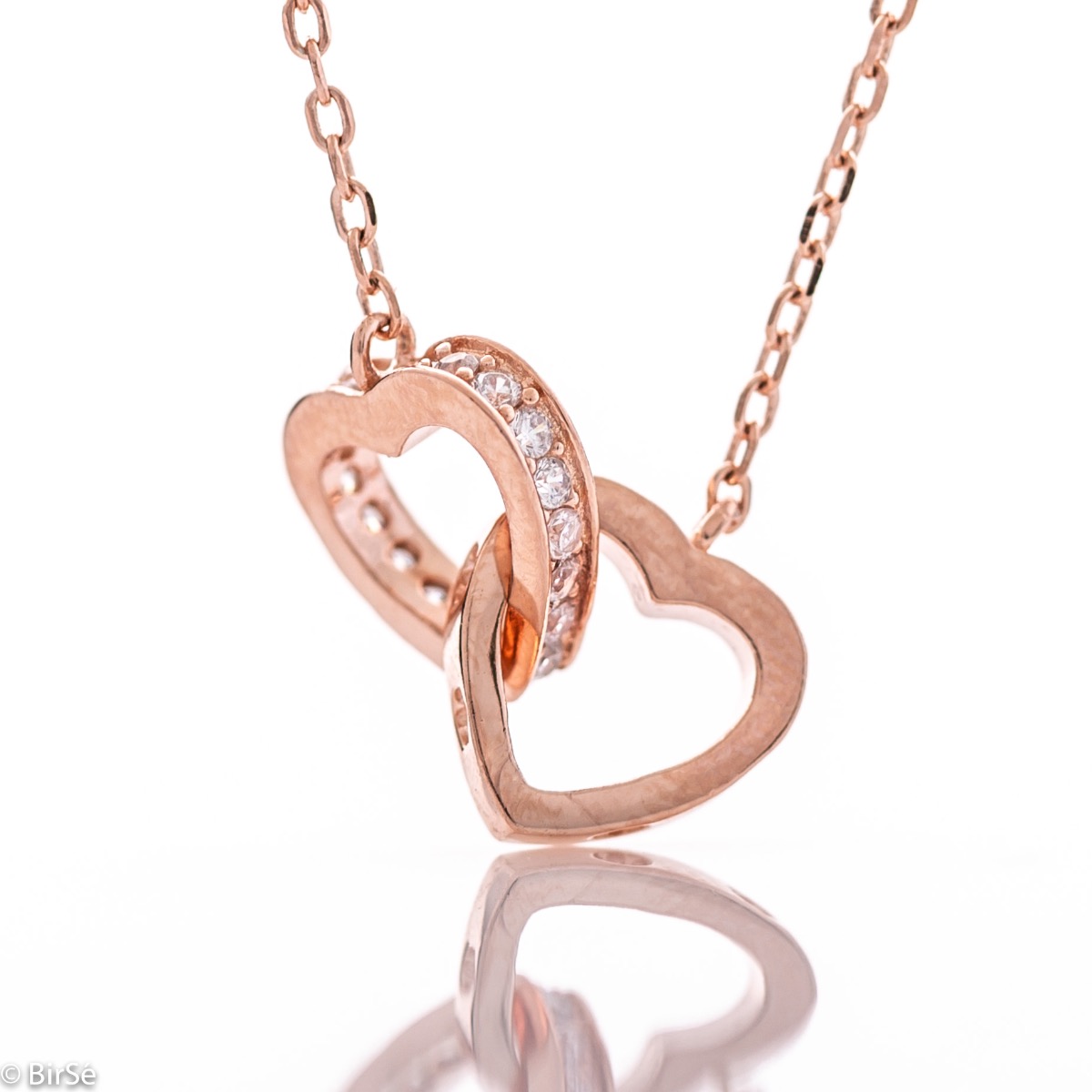 Charming Rose Gold Hearts Necklace