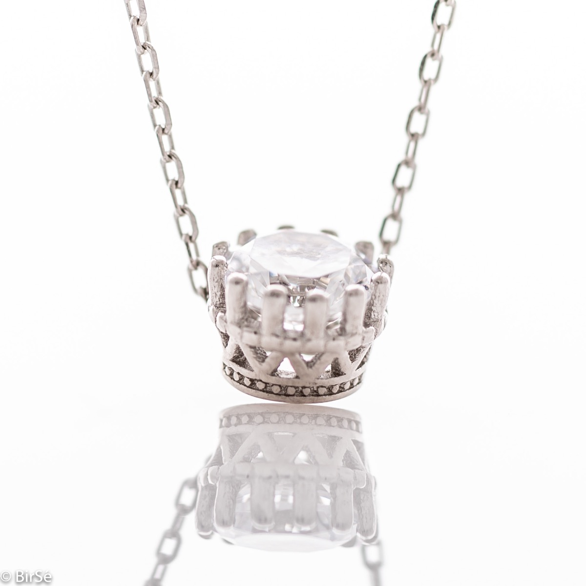 Silver necklace - Zircon