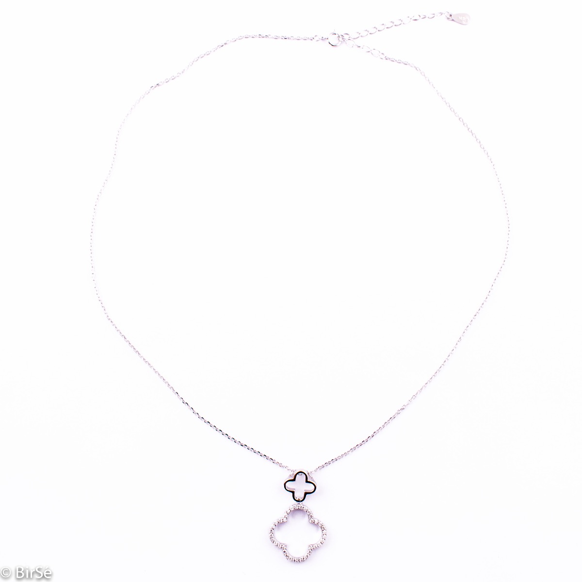 Silver necklace - Clover 