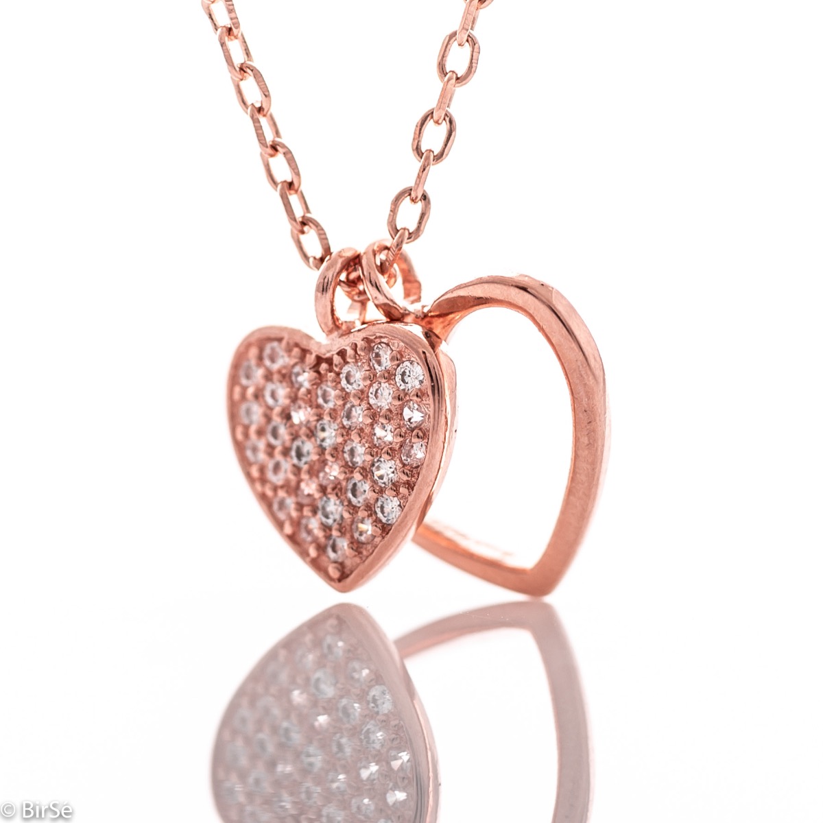 Silver necklace - Hearts