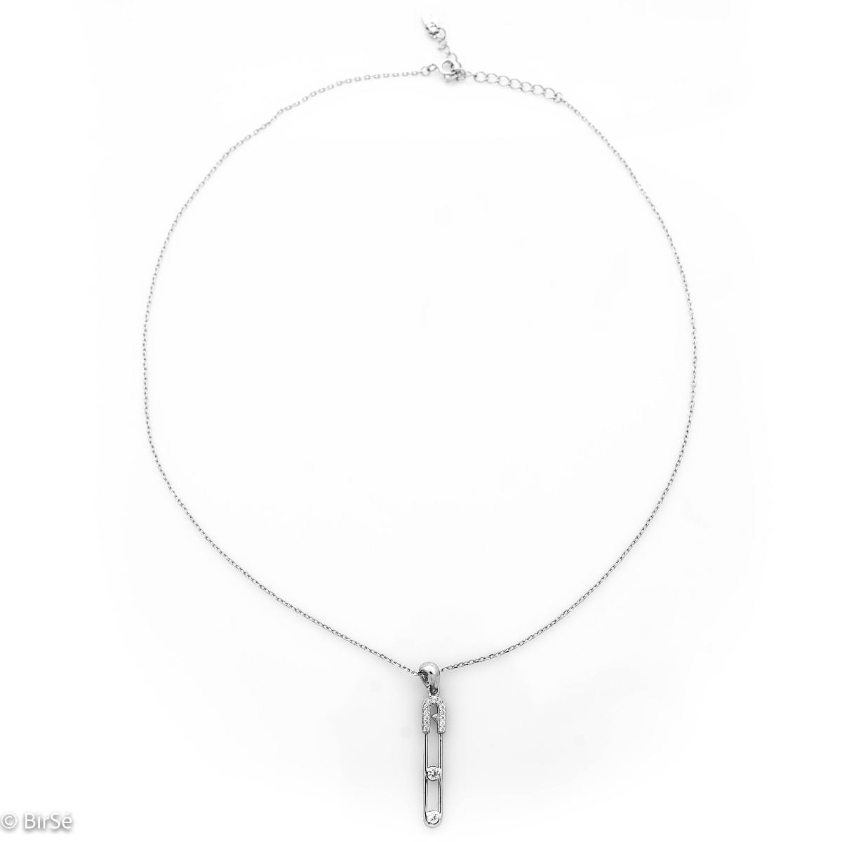 Silver Necklace with Zirconia