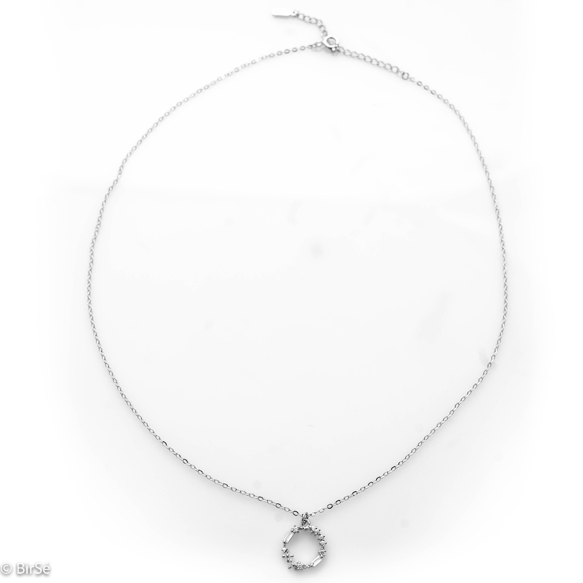 Silver Necklace with Zirconia