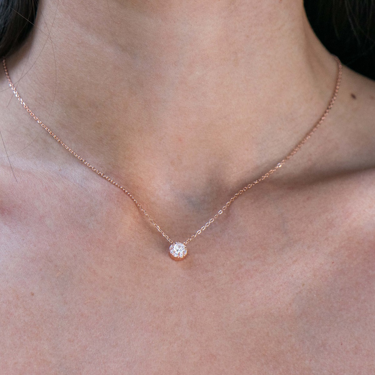 Silver necklace - Zirconi