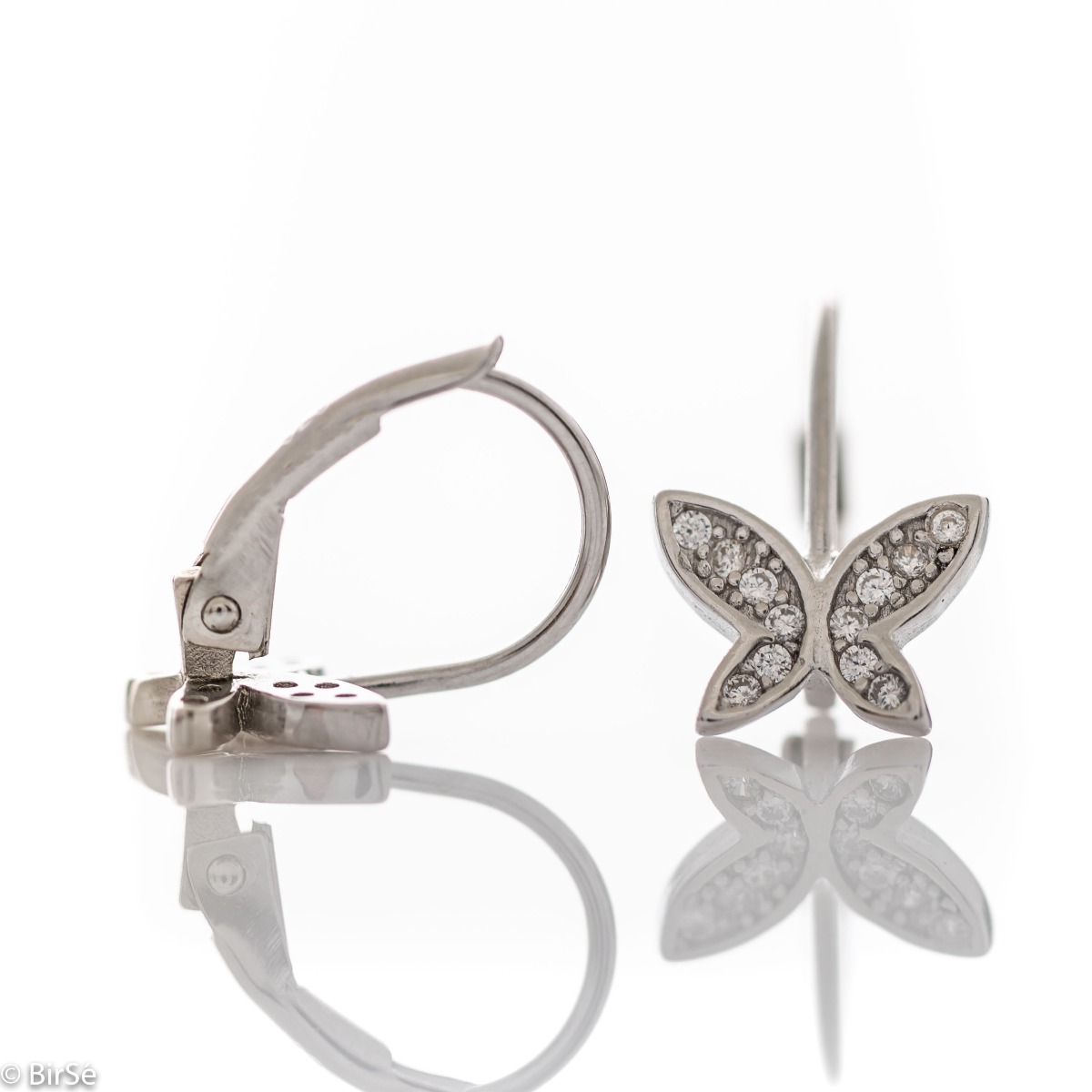 Silver earrings - Butterflies