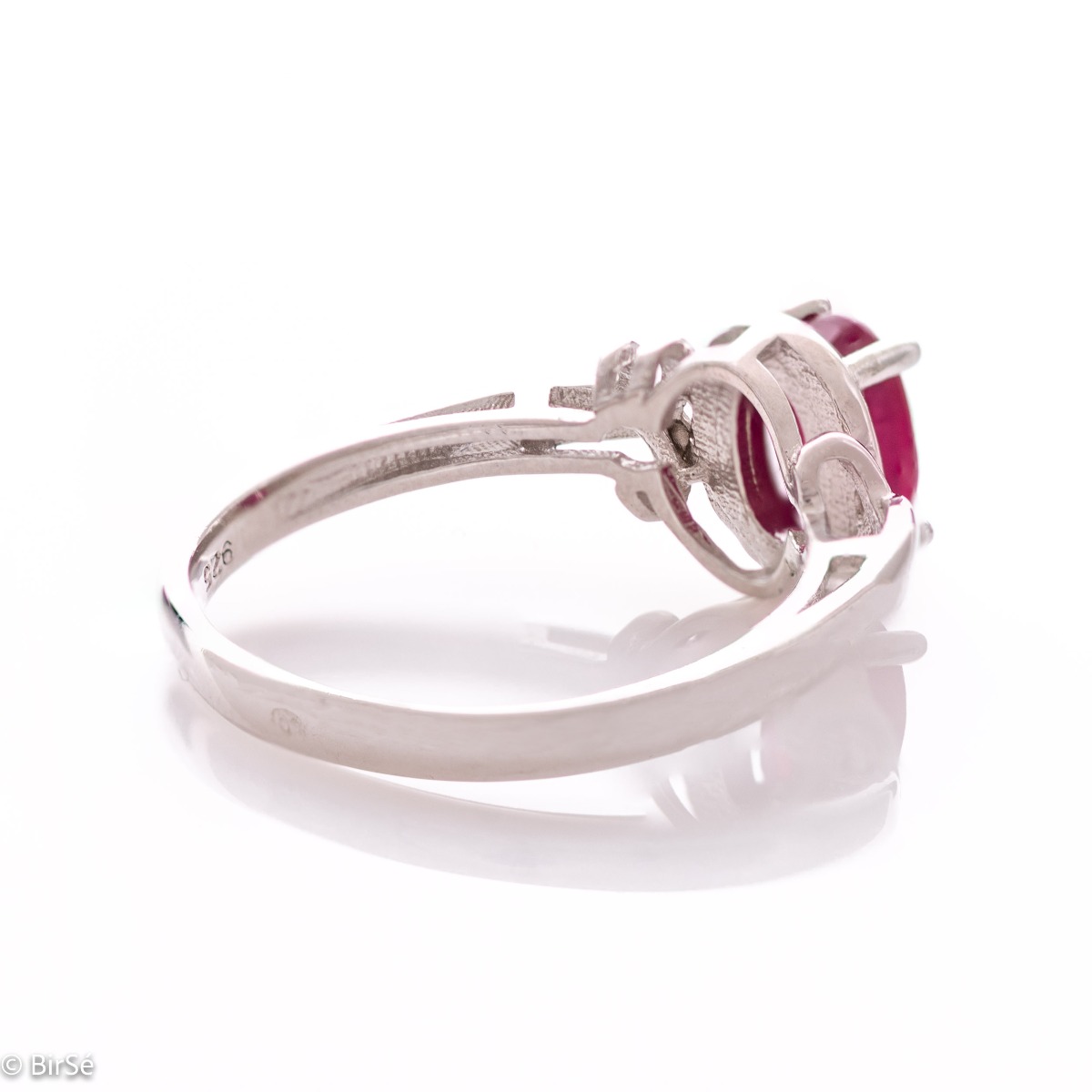 Silver Ring - Natural Ruby 1,06 ct.