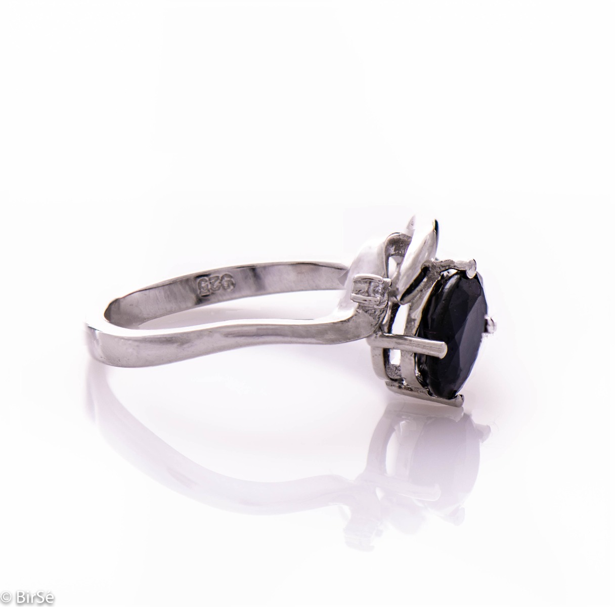 Silver ring - Natural sapphire 1,00 ct.