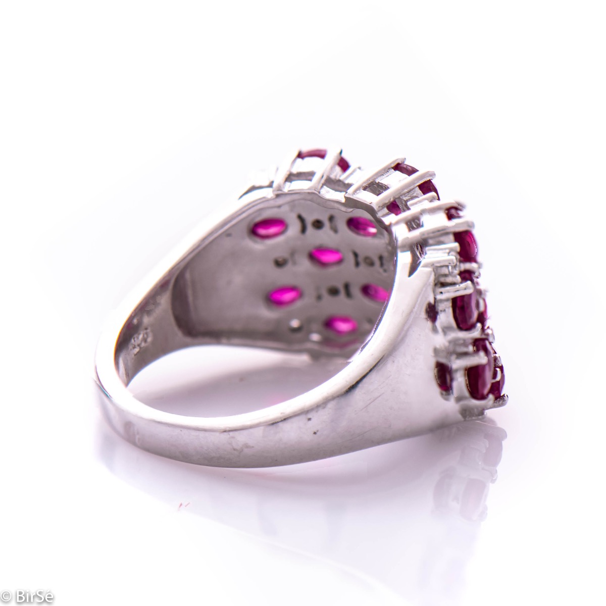 Silver ring - Natural ruby 5,95 ct.