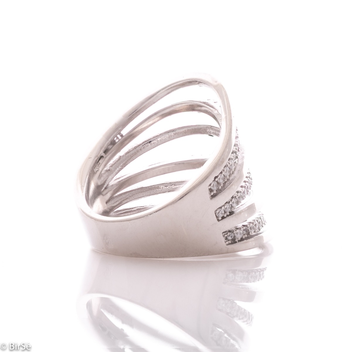 Silver Ring with Zirconia